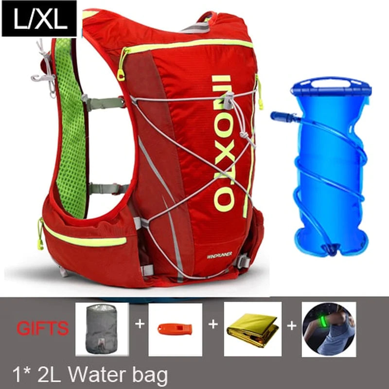 8L Running Hydration Vest Backpack Men Women Outdoor Sport Bags Trail Marathon Jogging Hiking Backpack Option Water Bag Flask