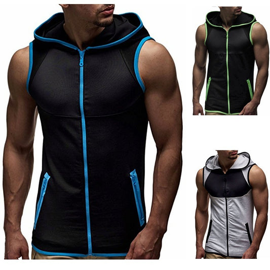 Sleeveless vest hooded T-shirt