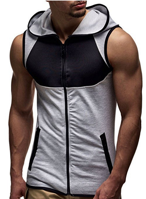 Sleeveless vest hooded T-shirt