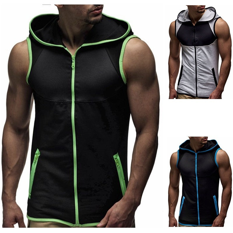 Sleeveless vest hooded T-shirt