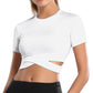 Sports fitness cropped yoga clothes T-shirt