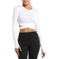 Sports fitness cropped yoga clothes T-shirt