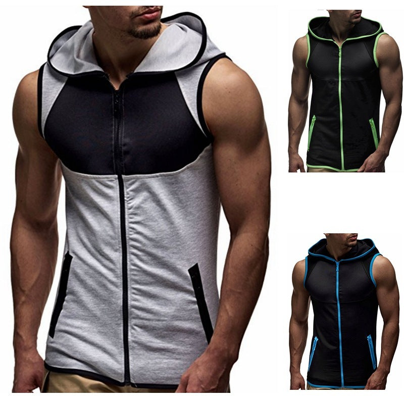 Sleeveless vest hooded T-shirt