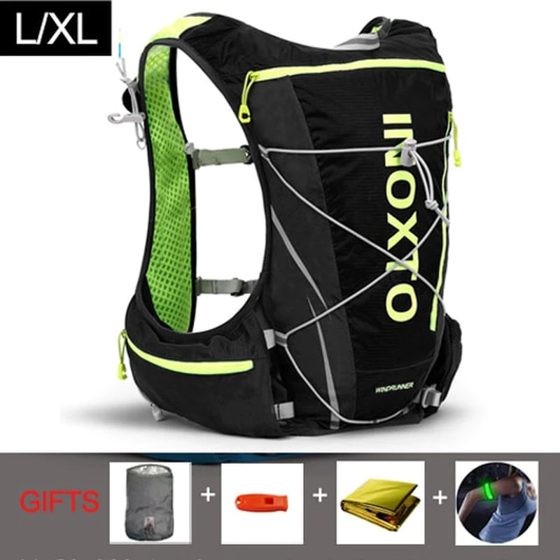 8L Running Hydration Vest Backpack Men Women Outdoor Sport Bags Trail Marathon Jogging Hiking Backpack Option Water Bag Flask