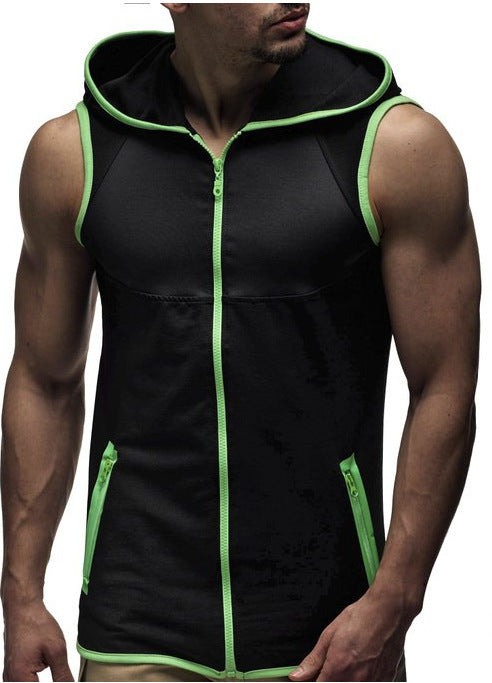 Sleeveless vest hooded T-shirt