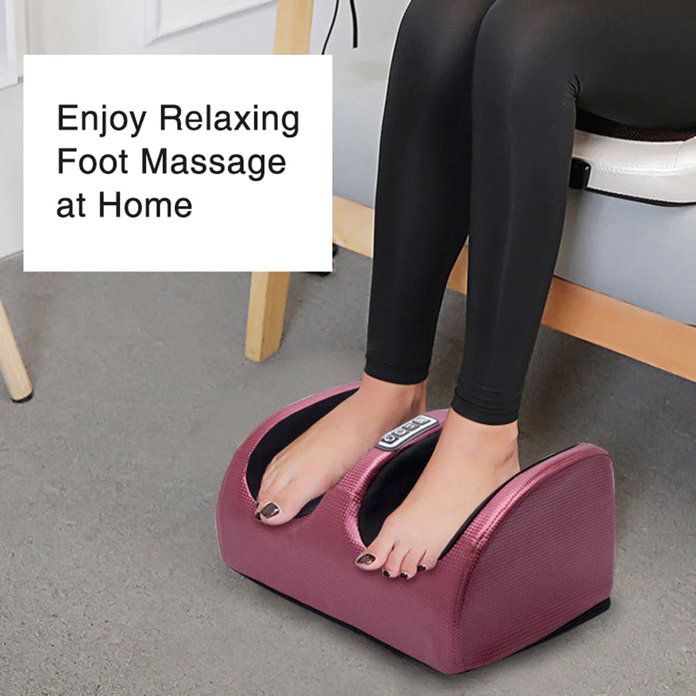 Electric Foot Massager Heating Therapy Hot Compression Shiatsu Kneading Roller Muscle Relaxation Pain Relief Foot Spa Machine