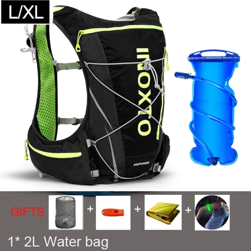 8L Running Hydration Vest Backpack Men Women Outdoor Sport Bags Trail Marathon Jogging Hiking Backpack Option Water Bag Flask