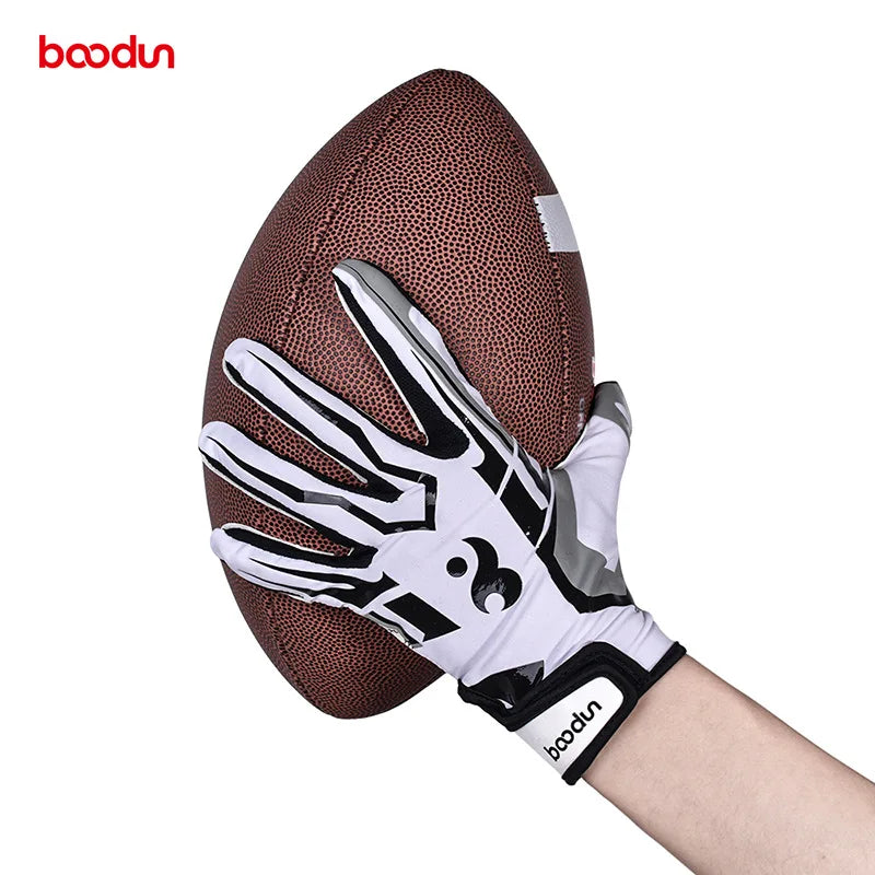 1 Pair Rugby Gloves Full Finger anti Slip Gel Baseball American Football Gloves Outdoor Sport Gloves for Men Women