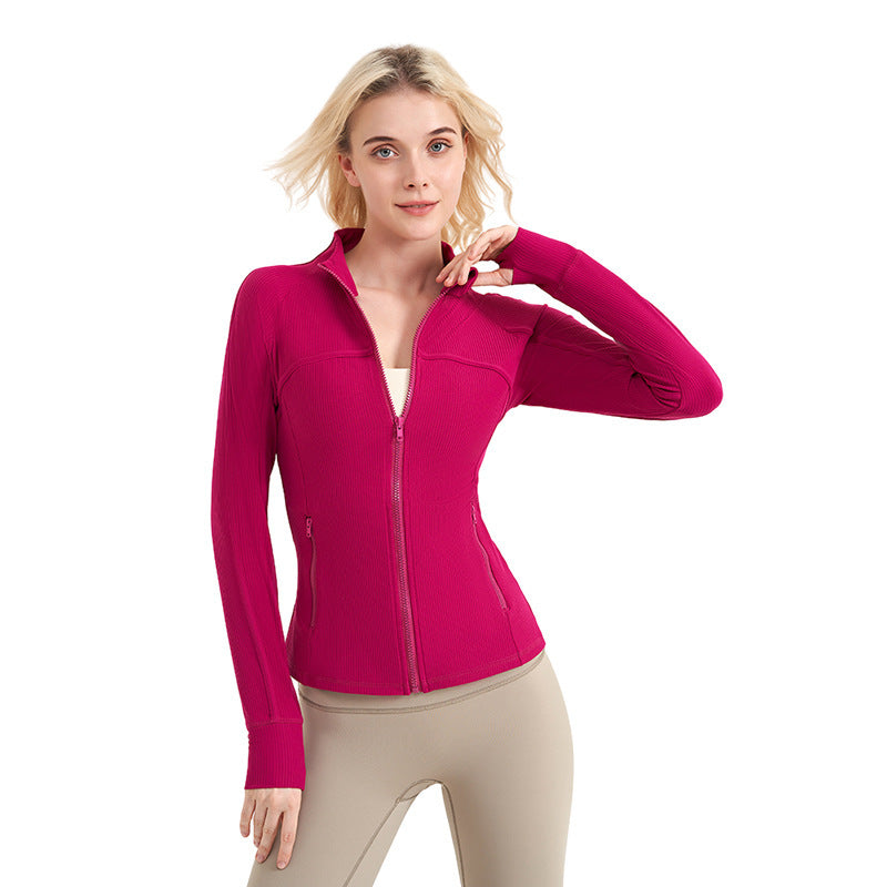 Vertical Thread Yoga Clothes Women's Fitness Jacket