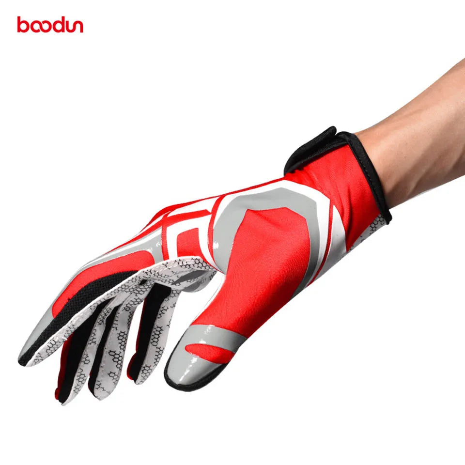 1 Pair Rugby Gloves Full Finger anti Slip Gel Baseball American Football Gloves Outdoor Sport Gloves for Men Women