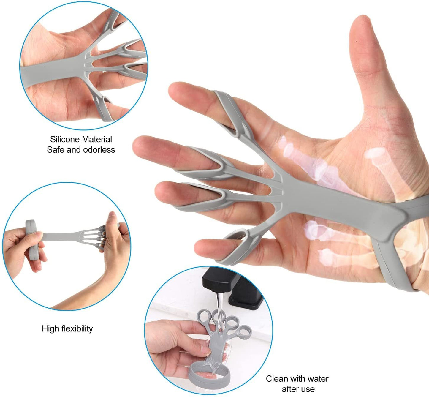 Silicone Grip Device Finger Exercise Stretcher Arthritis Hand Grip