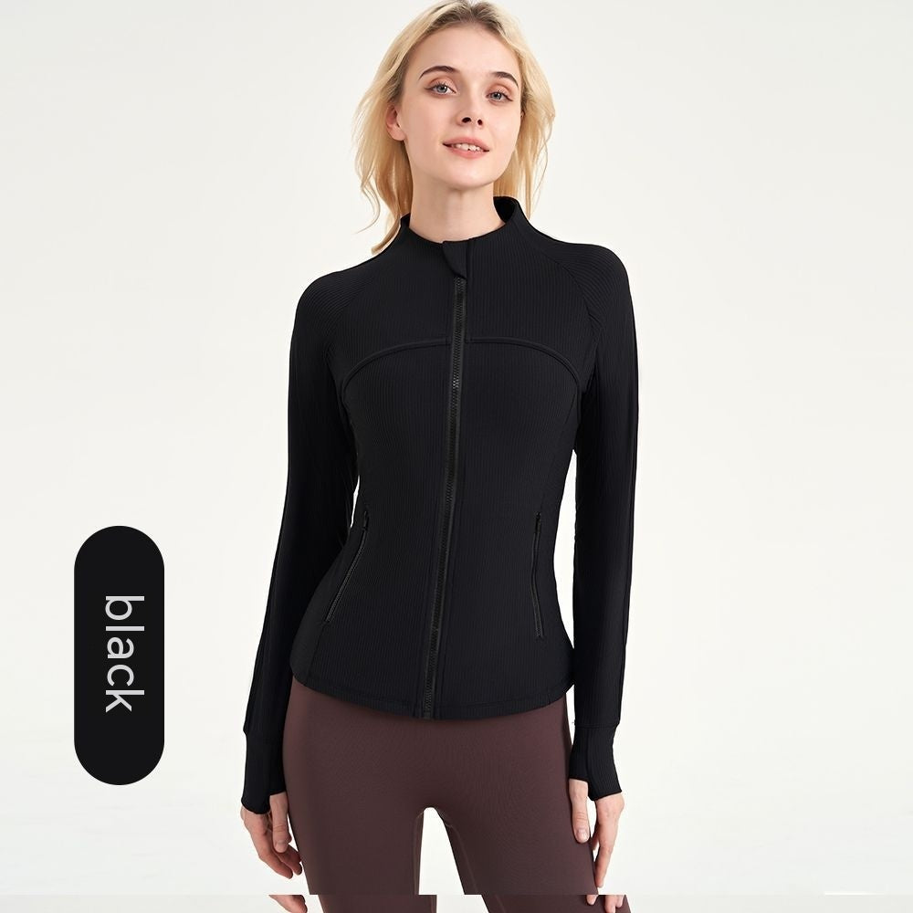 Vertical Thread Yoga Clothes Women's Fitness Jacket